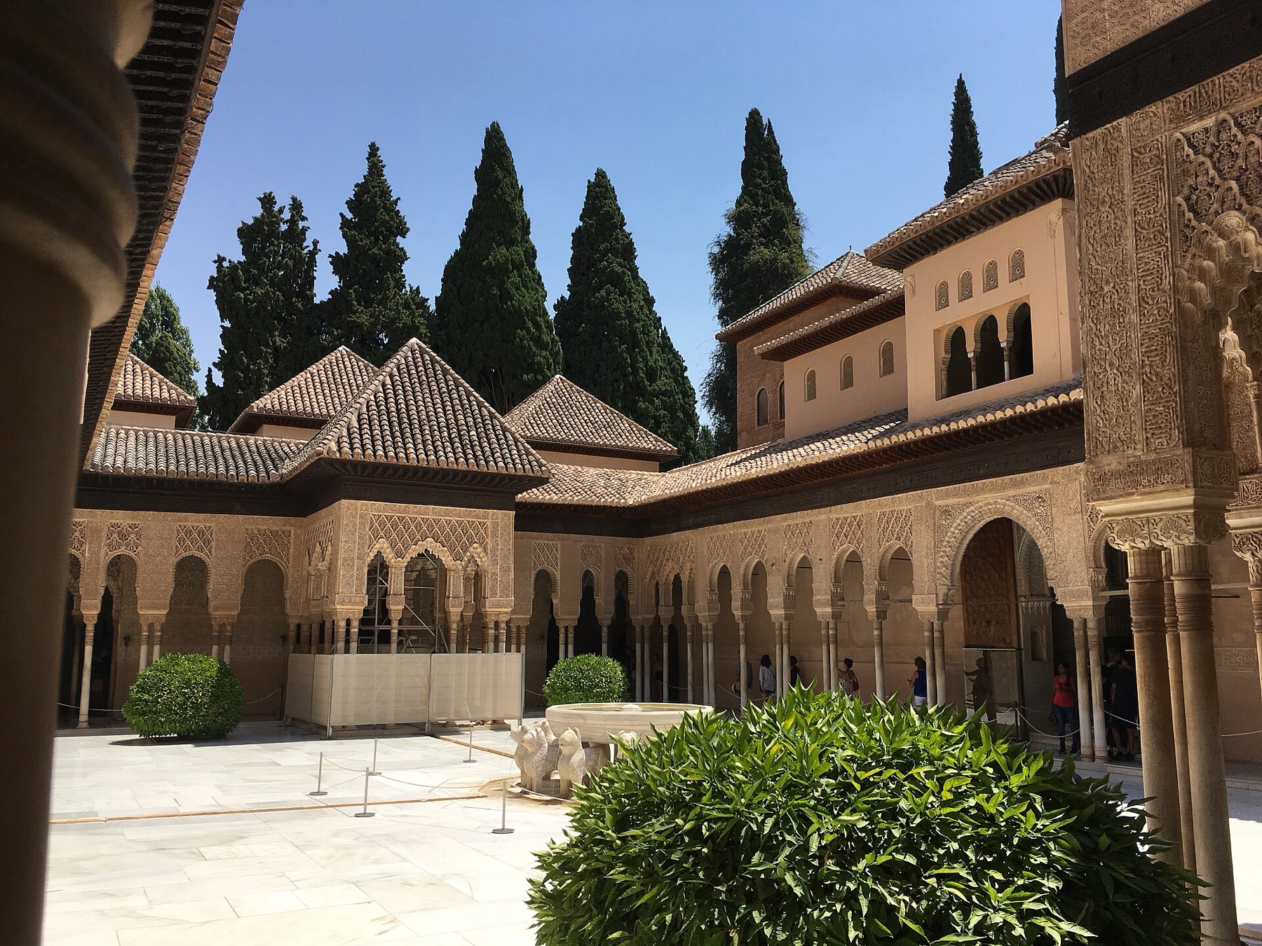 The Court of the Lions at the Alhambra in Granada