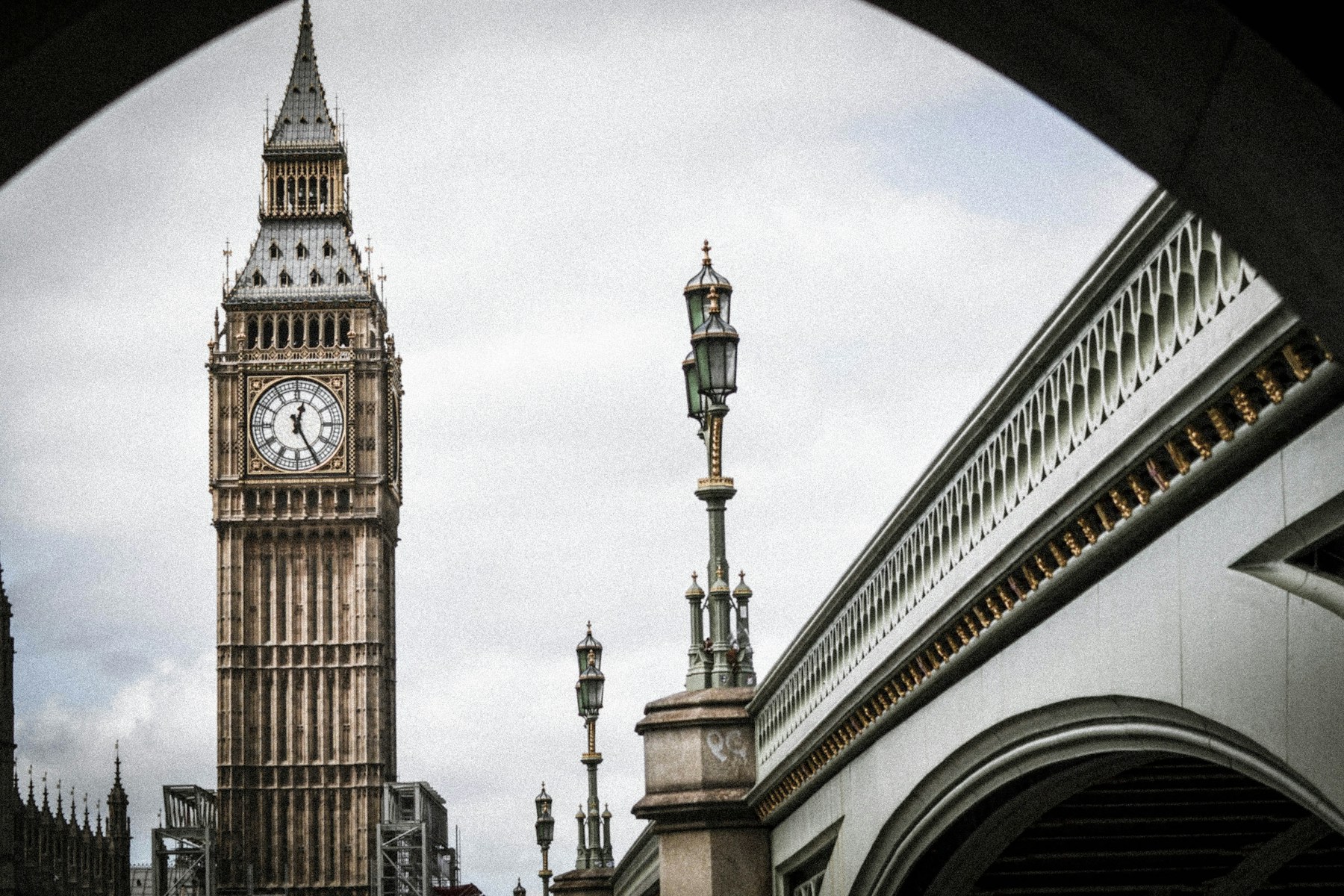 Elizabeth Tower and the Palace of Westminster in London