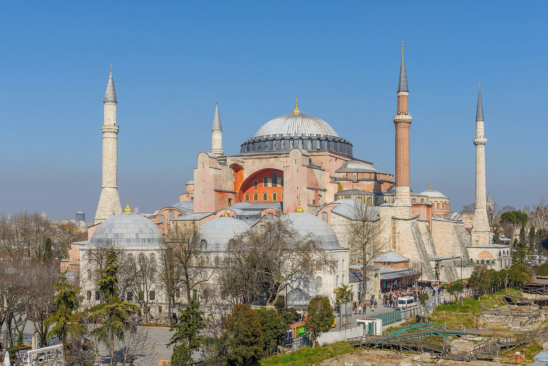 The domes and minarets of Hagia Sophia in Istanbul